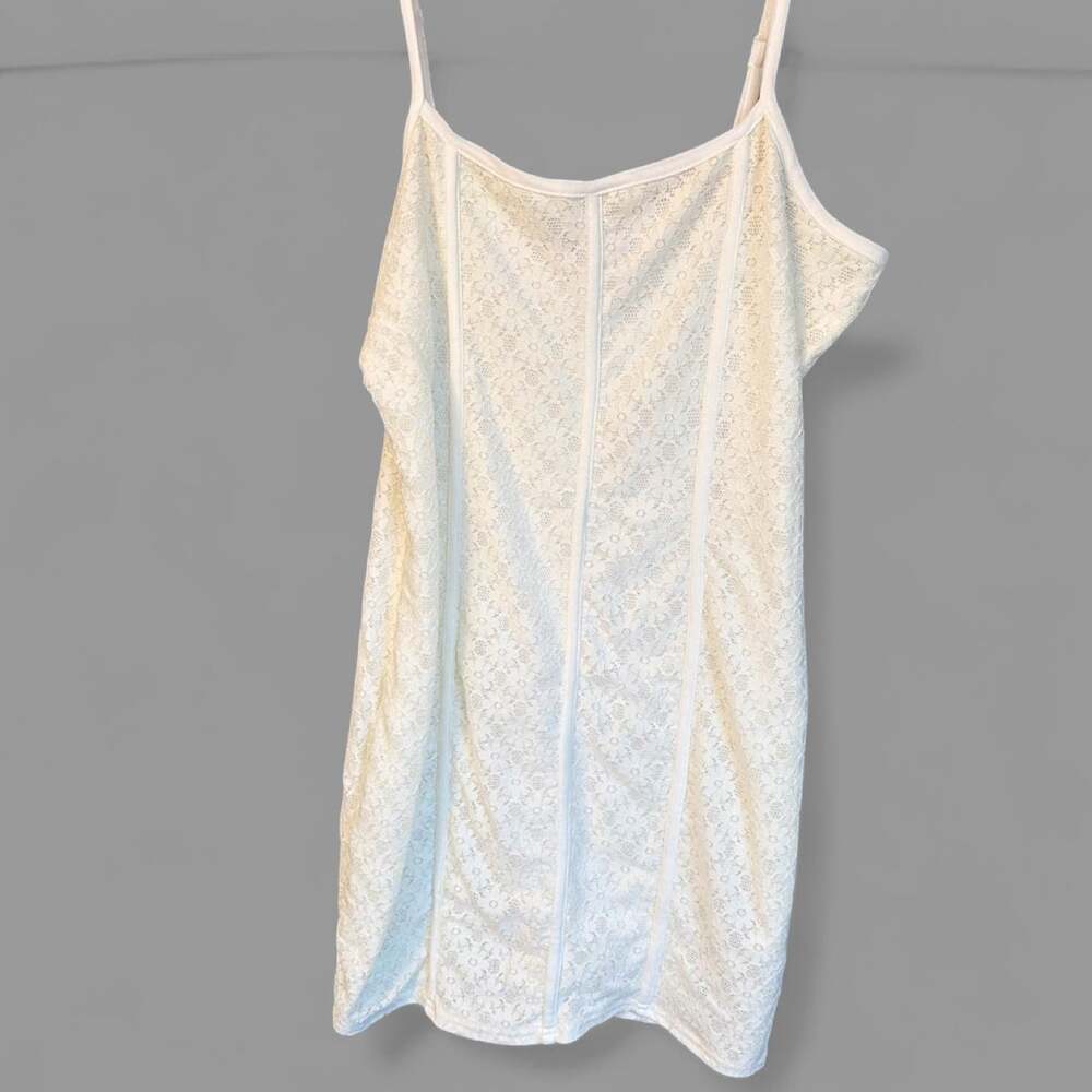 White lace mini dress with